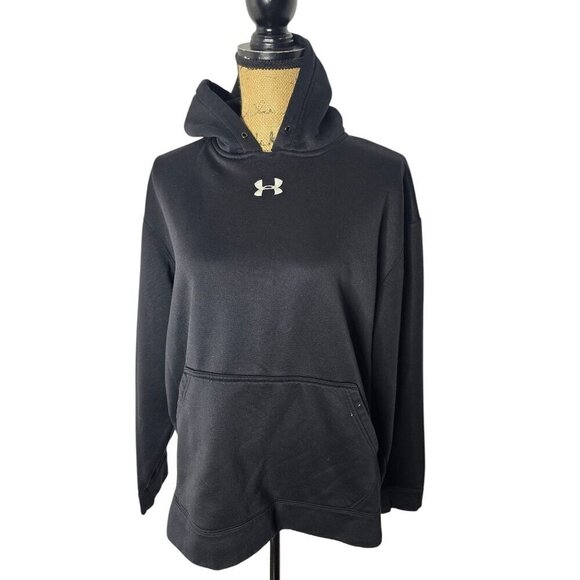 Under Armour Black Pull Over Hooded Sweatshirt Medium - Picture 11 of 11